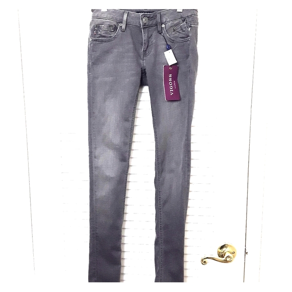 black stretch denim jeans